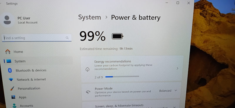 Dell Latitude 7400 - Showing New Battery good
